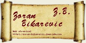 Zoran Bikarević vizit kartica